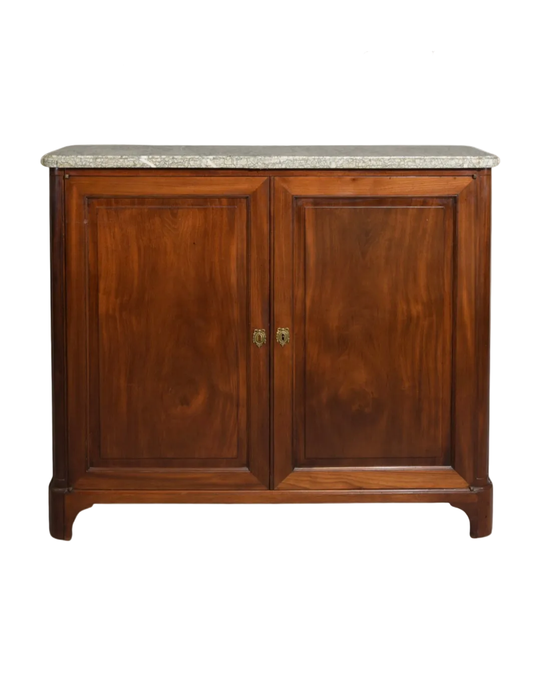 French Marble Top Narrow Two Door Buffet